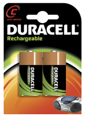 Duracell Rechargeables Nickel Metal Hydride Battery 2200mAh HR14 C - Brico SA