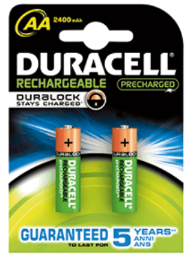 Duracell Rechargeables Stay Charged NiMH 2500mAh HR6 AA - Brico SA