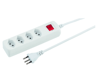 Presa multipla POWER EASY 1.5m bianco 4xT13 - Brico SA