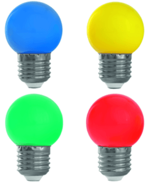 Lampade LED set di 10 pezzi, 1W E27, colorata - Brico SA