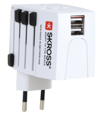 Adattatore viaggi 2 poli 2USB - Brico SA